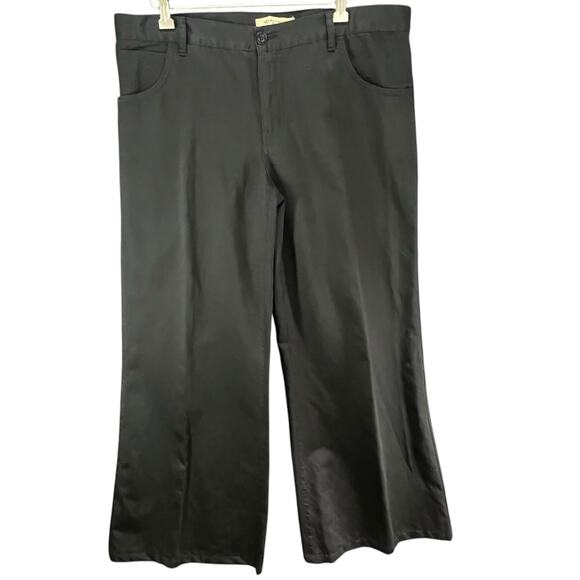 See By Chloe Pants - See By Chloe Chino Pants Womens 34 Black Wide Leg Cotton Linen Casual Modern